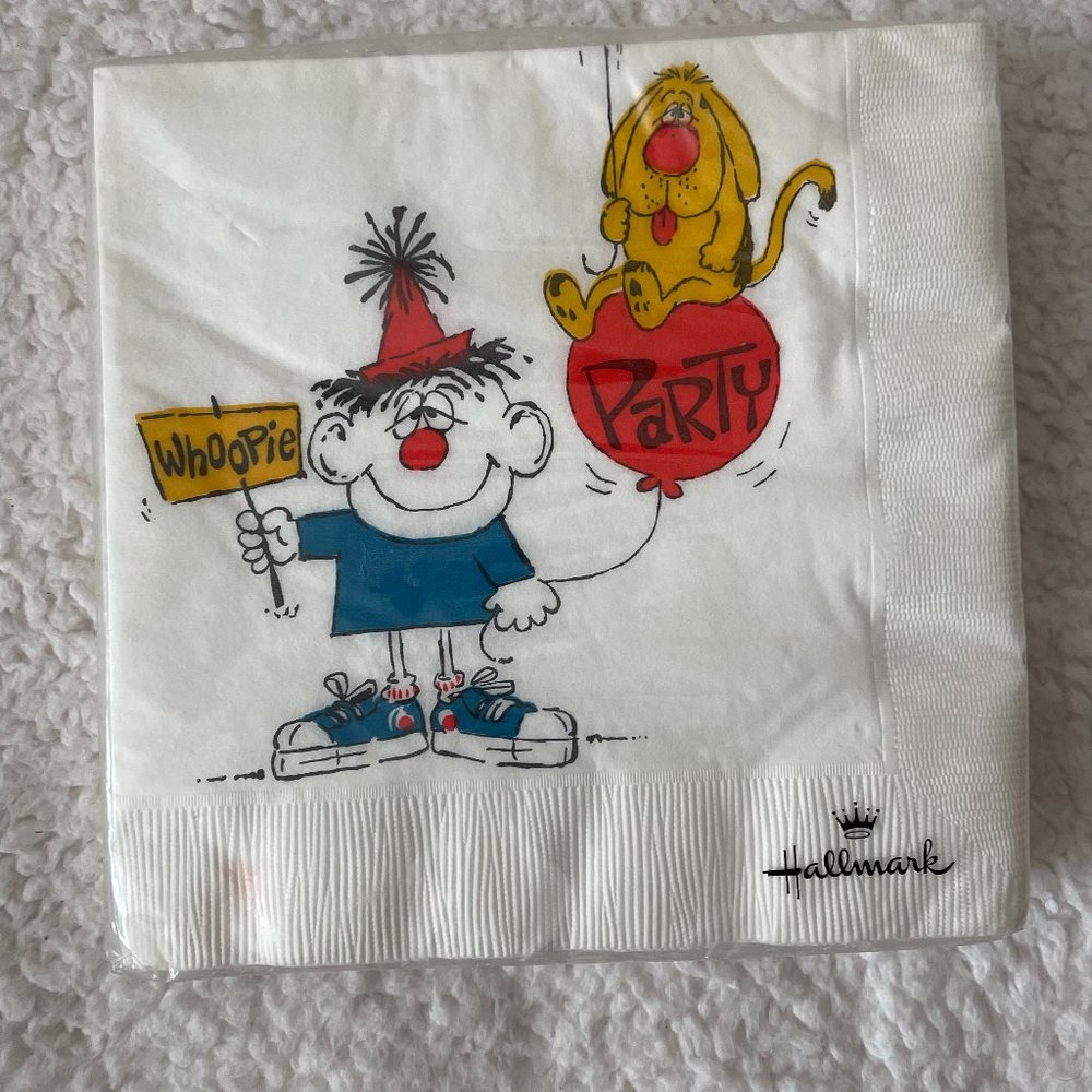 Vintage Hallmark Whoopie Party Paper 13x13” Napkins 20 ct Pack New Sealed USA